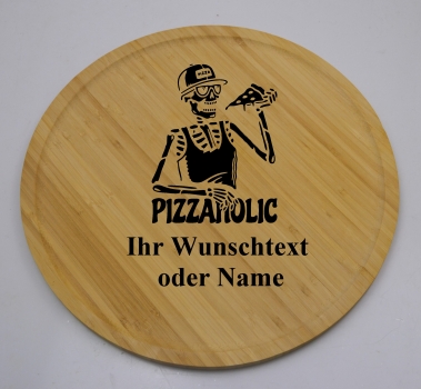 Pizzateller mit dem Design Pizzaholic